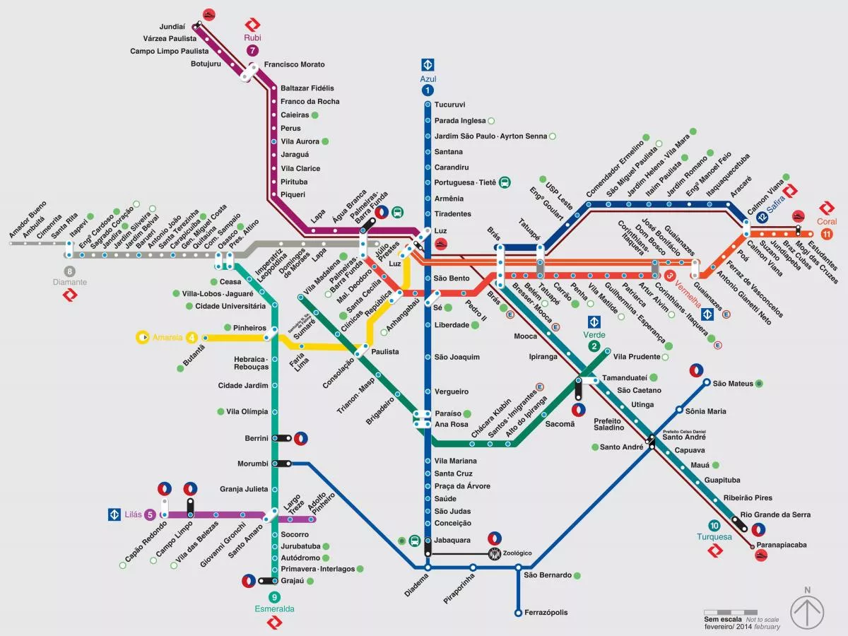 São Paulo Metro Map